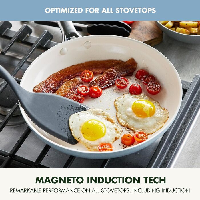 GreenPan Padova Pro набір кухонного посуду 10 предметів: антипригарне покриття, індукція, нержавіюча сталь, CeramTec, без PFOA/PFAS