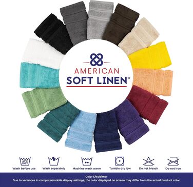 Набір розкішних рушників American Soft Linen з преміум турецької бавовни, готельна серія, 6 предметів, шоколадний коричневий