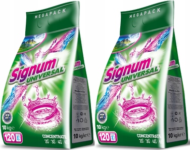 Концентрований пральний порошок Signum Clovin для кольорових речей, 10 кг (120 прань)