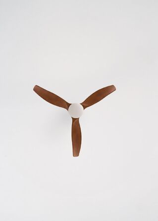 Стельовий вентилятор CREATE WINDCALM з LED-освітленням та пультом ДК, 40 Вт, Ø112 см, 6 швидкостей, 3 режими світла, режим літо/зима, чорний з темним деревом