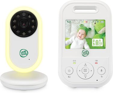 Відеоняня LeapFrog LF2513 без Wi-Fi з IPS LCD екраном 2.8 дюйма, поворотна, з нічним баченням, датчиком температури, радіусом дії 300 метрів, 12 годин роботи від акумулятора