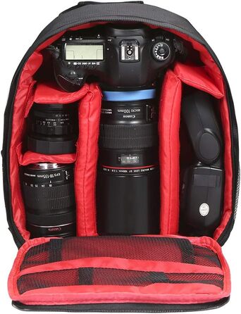 Багатофункціональна водонепроникна сумка для камери: цифрові та DSLR камери (червона)