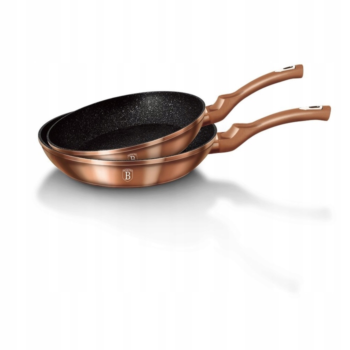 Сковорода традиційна Berlinger Haus Metallic Line Rose Gold, 26 см, мармурове покриття