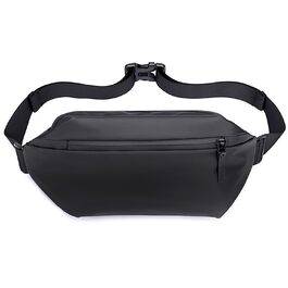 Чоловіча нагрудна сумка-поясна через плече, водонепроникна, для подорожей, школи, хайкінгу (чорна)