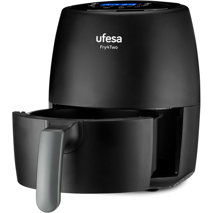 Фритюрниця Ufesa Twist з гарячим повітрям, 2л, 6 програм, 1200W, таймер, 80-200°C, без BPA, антипригарне покриття, Cool-Touch, білий, ексклюзив Amazon