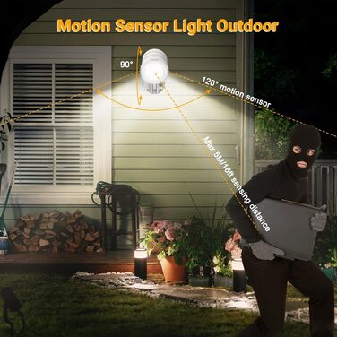 ASOFTY Motion Sensor Outdoor Battery Spotlight with Remote Control, 6 LED Wireless Battery-Powered 1000LM Spot Lamps, IP65 Waterproof Security Lamp for Garden, Garage, Indoor and Outdoor