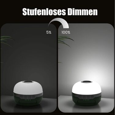 Camping Lamp with RGB Color Changing, LED Camping Lantern with 5200mAh USB Rechargeable, 6 Brightness Modes & Built-in Strong Magnet, Steplessly Dimmable Camping Lamp emergency kit for Hiking, Outdoors