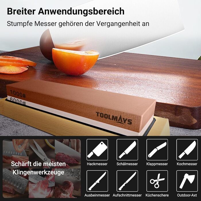 Набір точильного каменю Schleifstein 400/1000 та 1000/6000 з підставкою, для заточування ножів, японський точильний камінь