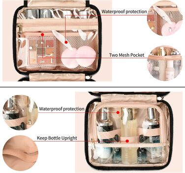 Культурний мішечок для жінок та чоловіків, дорожній аксесуар для косметики та туалетних аксесуарів, чорний