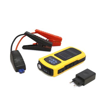 Бустер для автомобіля MAXTOOLS JS500 2200A 22Ah, пусковий пристрій (джампстартер) для 12V дизельних та бензинових двигунів, Powerbank з LED-ліхтарем та USB