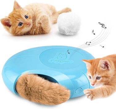 Migipaws Cat Toy, electric, interactive, plush ball and tail with catnip, squeaking hide-and-seek game in a mouse hole, smart kitten teaser, irregular movement
