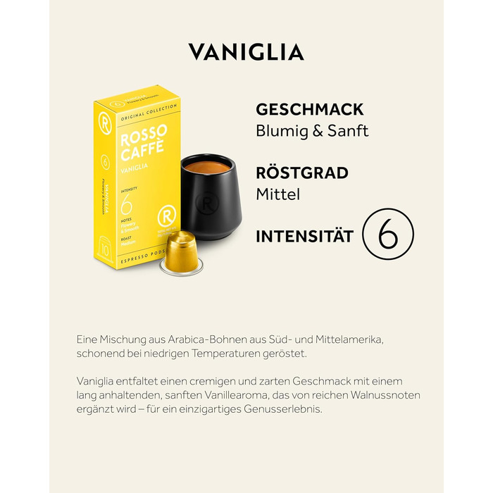 Капсули кави ROSSO CAFFÈ Nespresso, 120 шт. Аромакава, набір з 3 преміум смаків, сумісні з Nespresso, 120 шт.