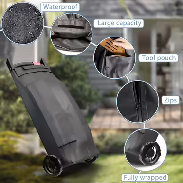 Чохол для гриля GFTIME 7030 для Weber Traveler 9010001, преміум 600D, водонепроникний, сумісний з газовим грилем Weber Traveler, надійний захист і зручне транспортування