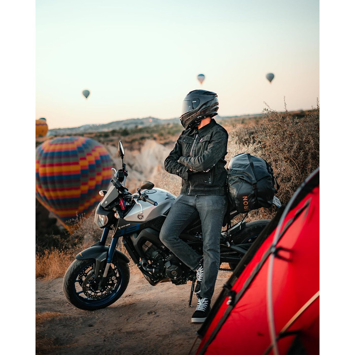 IRON JIA's Motorcycle Bag Luggage Roll Waterproof Motorcycle Rear Bag Saddle Bag Travel Bag with Roll-Sealed Shoulder Straps Suitable for Motorcycle Cycling Camping Watersports - 30L Carbon Fiber 30L