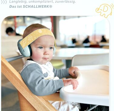 Schallwerk Mini+ (Dusty) - Шумоізоляційні навушники для малюків, преміум-якість, захист від шуму для дітей