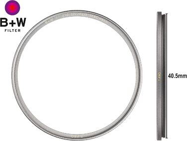 Фільтр B+W 010 UV-Haze- und Schutz-Filter T-Pro, титанове покриття, MRC Nano, 16-шарів покриття, супер тонкий, преміум-якість (40.5 мм)