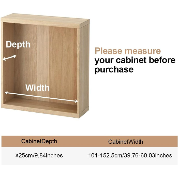 Hershii Extendable Closet Shelf, Expandable Wardrobe Rack, Adjustable Closet Organizer, Pull-Out Closet Divider, Clothes Rod, Closet Metal Storage, for Closet, Kitchen, Bathroom, Black (101-152.5cm/39.76-60.04inches)