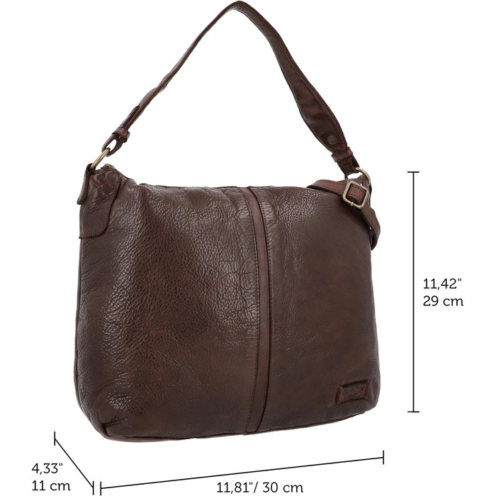 Сумка Gusti Shopper Leder Hannah для жінок: шкіряна сумка-шопер, сумка через плече, поясна сумка (коричнева)