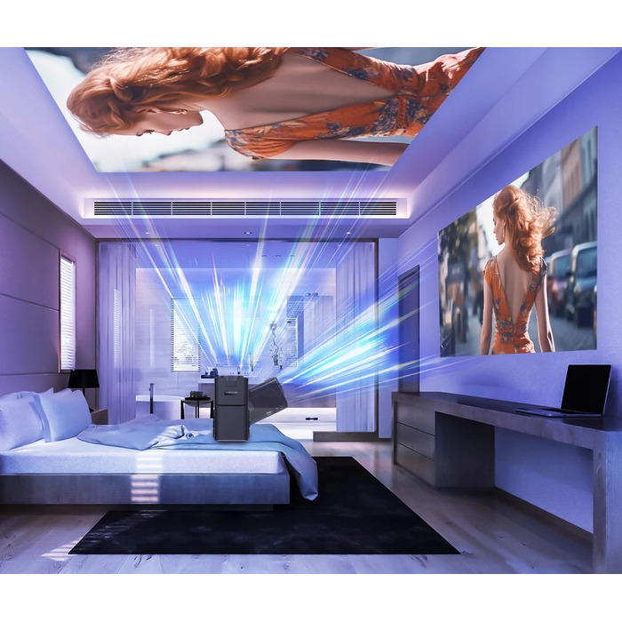 LED-проектор Heelly, 1280x720, Wi-Fi, чорний, з підтримкою USB