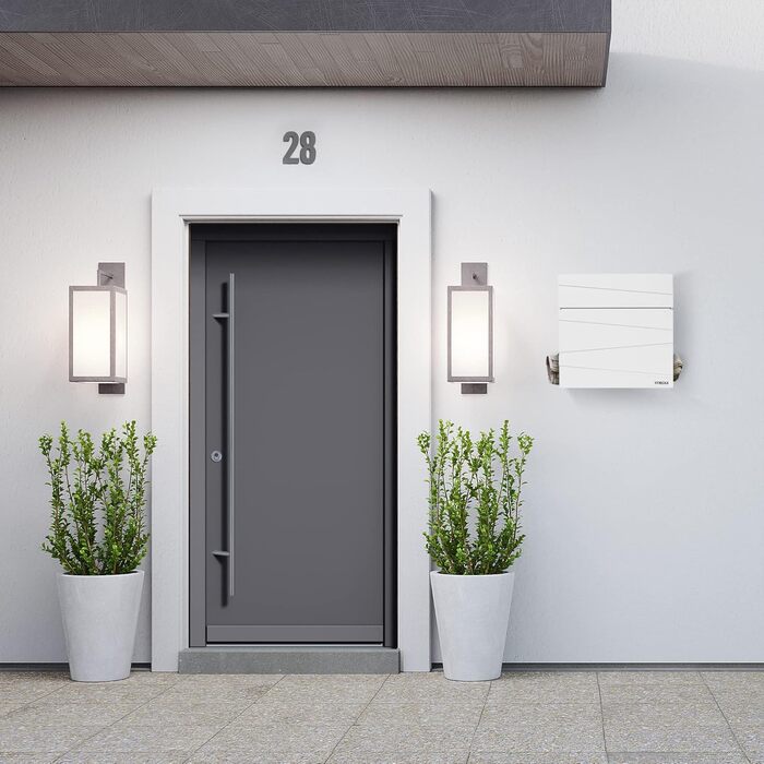 Поштовий ящик ARREGUI Armor E6905 антрацит, сталь, для газет, DIN A4, настінний, з захисним клапаном