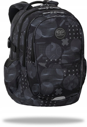 Шкільний рюкзак CoolPack багатокомпортний, чорний, 29 л, з відділенням для ноутбука
