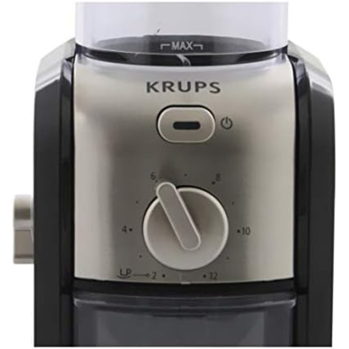 Кавомолка Krups GVX242 з жорновим механізмом, чорна