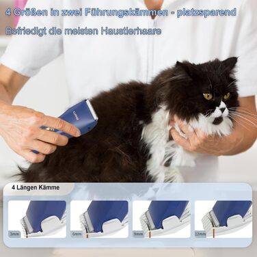 Професійна машинка для стрижки собак з густим хутром, бездротовий набір для грумінгу котів та собак, акумуляторна машинка для стрижки собак, котів, кроликів, блакитна