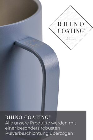 Lambda Coffee® Thermo French Press Stainless Steel | Available in 3 Sizes | Stainless Steel Coffee Maker | Double-Walled: Keeps Warm for a Long Time | Coffee Maker | French Press (Blue, 0.35l (2 Cups)) 0.35l (2 Cups) Dusk Blue