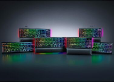 Механічна ігрова клавіатура Razer BlackWidow V4 TKL з зеленими перемикачами (RGB Chroma, 6 макро-клавіш, Doubleshot ABS-кейкапи, QWERTY US-розкладка)