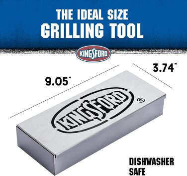Kingsford Stainless Steel Smoker Box for Grill | Smoker Box for All Grills | Robust Grill Accessory | Easy Way to Turn Any Grill into a BBQ Smoker