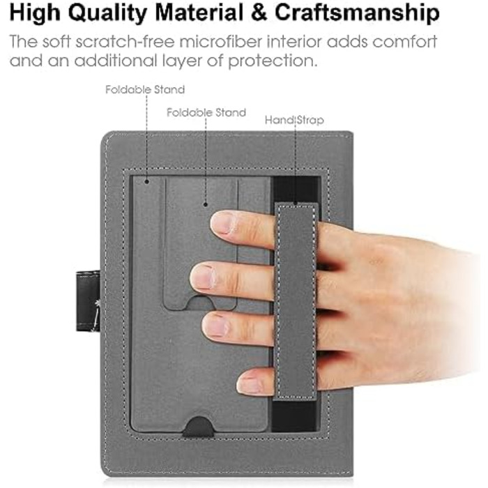 Чохол для Kindle, Kobo, Pocketbook, Tolino, Sony eReader (6.8'') з підставкою, шкіра, Konstellation