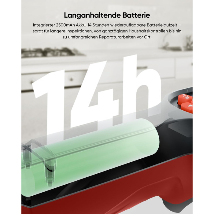 Термометр Eco Lite: діапазон -20°C до 550°C, візуальний дисплей, інфрачервоний датчик, HVAC-інструмент, подвійний режим, 14 годин роботи