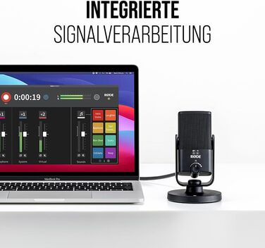 Мікрофон RØDE NT-USB Mini: USB-мікрофон для подкастів, стрімінгу, геймінгу та запису музики (чорний)