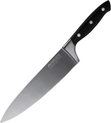 Ніроста Кухонний ніж Trinity 34 см - високоякісна нержавіюча сталь, професійна якість, для овочів, фруктів та іншого, ручне заточування Taper, важка ручка з захистом пальців