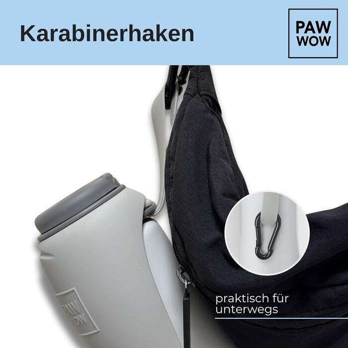 PAW WOW Paula: Водяна пляшка для собак 500 мл - ідеальна для прогулянок | Водяна пляшка для собак | PAW WOW