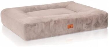 Ортопедичне ліжко для собак Knuffelwuff Midland M-L, 80 x 60 см, сірого кольору - м'яке ліжко для собак великих, середніх та маленьких порід, миється