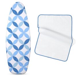 Чохол та подушка для прасувальної дошки, стандарт та велика, синій, преміум якість