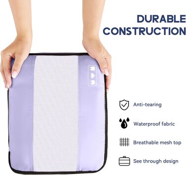Органайзер для валізи MURISE, 8 шт. - Packing Cubes для подорожей, набір для організації речей у валізі (фіолетовий)