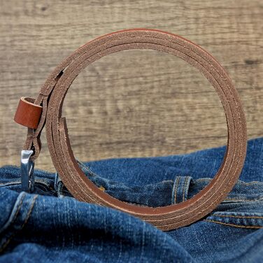 Чоловічий шкіряний ремінь Ashford Ridge 25 мм, 95 см, коричневий колір