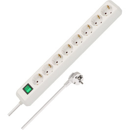 Бренненштуль Eco-Line, мережевий фільтр 8 розеток з вимикачем та 3м кабелем, білий