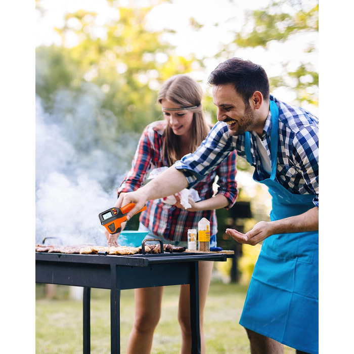 Інфрачервоний термометр цифровий -50°C～600°C: інструмент для вимірювання температури з лазерним цілевказівником та LCD дисплеєм (не для вимірювання температури тіла людини)