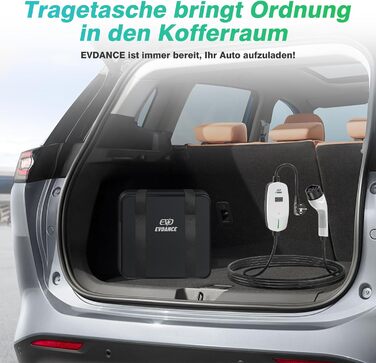 Кабель для зарядки електромобіля EVDANCE Type 2 Schuko 6.1м 3.68kW з OLED екраном, 6-16A для PHEV/EV (Білий)