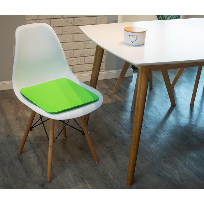 Sunnypillow Набір з 4 фетрових подушок для стільців 35x35 см, зелені, м'які сидіння для стільців і лавок, для дому та вулиці