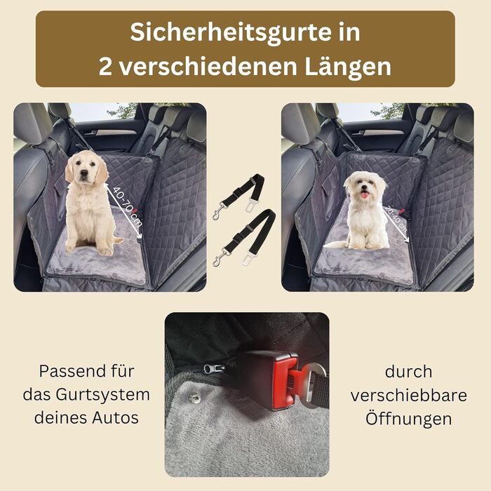 Автокрісло для собак 2GOODz з плюшевою підстилкою - безпечні ремені, водонепроникне та міцне