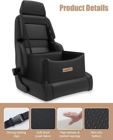 Автокрісло для собак - безпечне та зручне автоліжко для маленьких та середніх собак до 35 кг, з ременем безпеки та водонепроникним покриттям