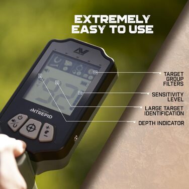 Металодетектор Minelab X-Terra Voyager - професійний, для дорослих, водонепроникний, 4 режими, з навушниками, рюкзаком та лопатою (ліс, зелений)