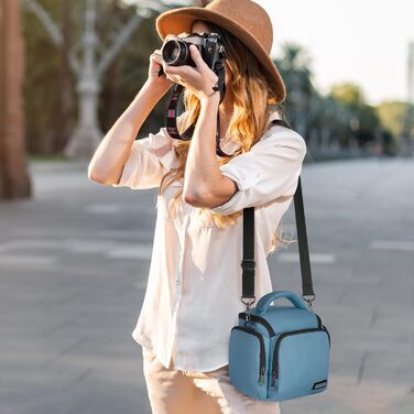 Сумка для камери Baigio: фотосумка для DSLR/SLR з відділеннями для об'єктивів та аксесуарів (блакитна)