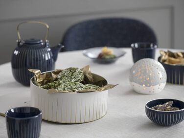Kähler Salt and Pepper Shaker Set H5 cm Hammershøi Danish Handmade, blue