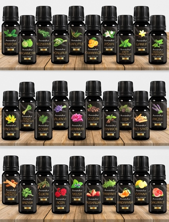 Ультразвуковий зволожувач повітря Aromaholik з ефектом вогню, без BPA, з таймером, LED-підсвіткою та USB-портом