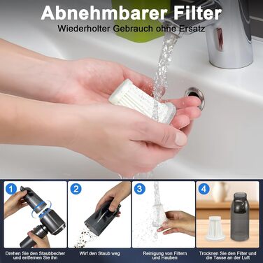 Бездротовий акумуляторний ручний пилосос XWGKLN 16000PA 4-в-1 для дому, авто, кухні, офісу та видалення шерсті тварин